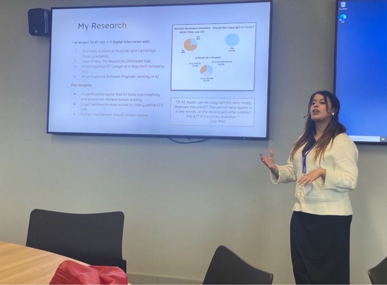 Presenting interview findings at BCUR 2025